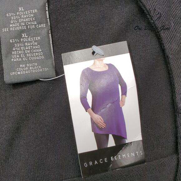 Grace Elements 3/4 Sleeve Top Size XL - Picture 4 of 7